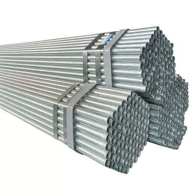 Pipe d'acier galvanisée, soudée ronde, d'une épaisseur comprise entre 0,12 mm et 6 mm et d'une surface huilée ou non huilée fournie par les fabricants