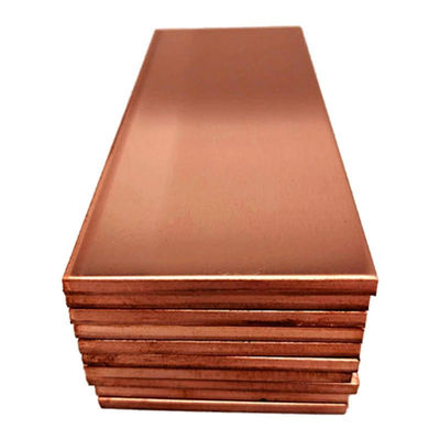 Plaque de cuivre non alliée C1100 d'une épaisseur de 0,1 mm et d'une largeur de 20 à 2500 mm pour un ordre minimum d'une tonne