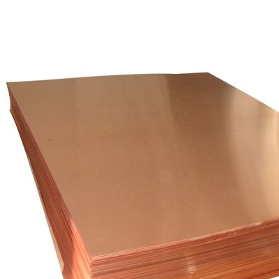 Plaque de cuivre en laiton non allié largeur 50 mm-2500 mm résistante à l'érosion