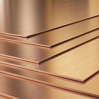 Plaque de cuivre de 20 à 2500 mm d'épaisseur en laiton avec 99% de teneur en Cu et résistance à l'usure